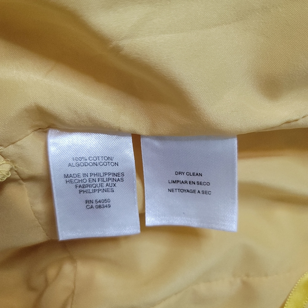 NINE WEST yellow eyelet criss cross wrap dress - Picture 8 of 8
